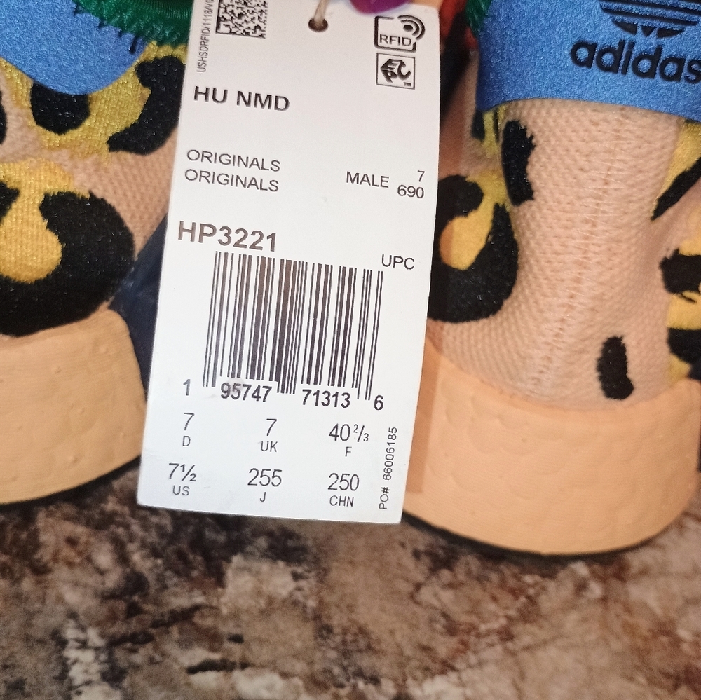 Adidas Pharrell Williams Human Race NMD Animal Print Peach & Orange Sneakers.nwt - Picture 9 of 15
